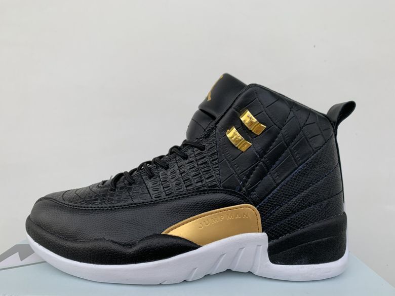 2019 Air Jordan 12 Retro Crocodile Pattern Black